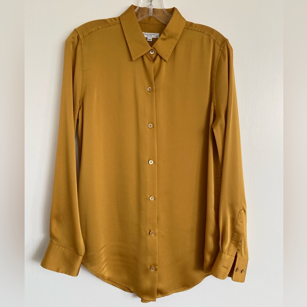 Equipment satin button up shirt